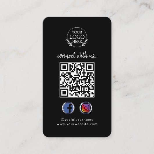 Contact met ons opnemen | Aangepaste QR-code voor Visitekaartje (Voorkant)