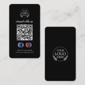 Contact met ons opnemen | Aangepaste QR-code voor Visitekaartje (Voorkant / Achterkant)