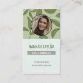 Contact met ons opnemen | QR Code Groene Thee Logo Visitekaartje (Voorkant)