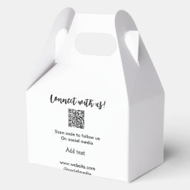 Contact met ons opnemen QR-code scannen Website to Bedankdoosjes