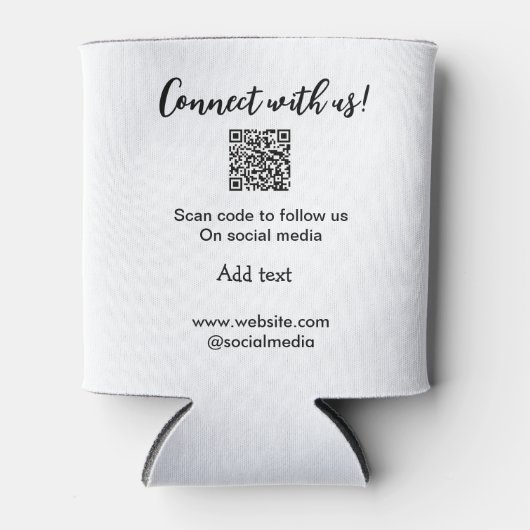 Contact met ons opnemen QR-code scannen Website to Blikjeskoeler (Voorkant)