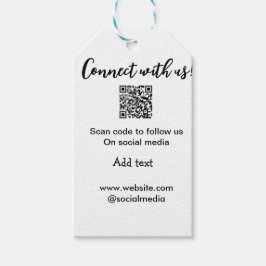 Contact met ons opnemen QR-code scannen Website to Cadeaulabel
