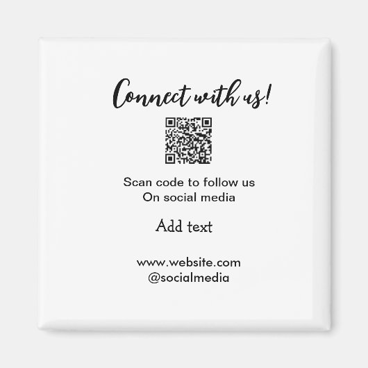 Contact met ons opnemen QR-code scannen Website to Magneet (Voorkant)