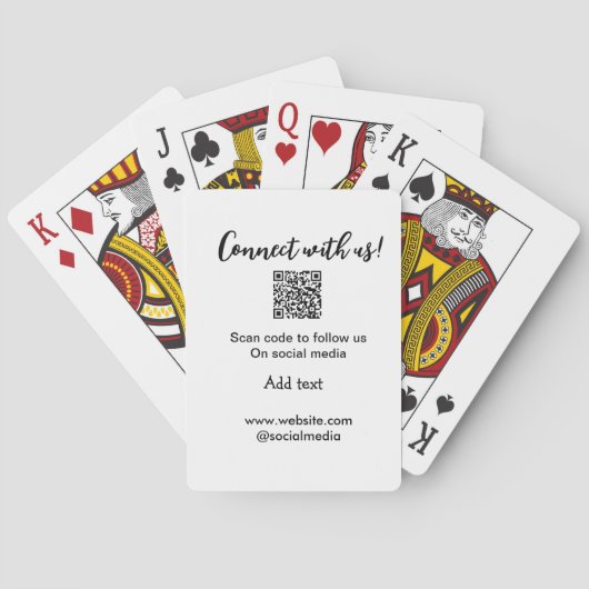 Contact met ons opnemen QR-code scannen Website to Pokerkaarten (Achterkant)
