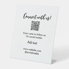 Contact met ons opnemen QR-code scannen Website to Reclamebord Met Voetstuk
