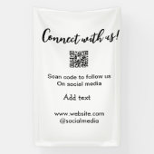 Contact met ons opnemen QR-code scannen Website to Spandoek (Verticaal)
