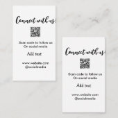 Contact met ons opnemen QR-code scannen Website to Visitekaartje (Voorkant / Achterkant)