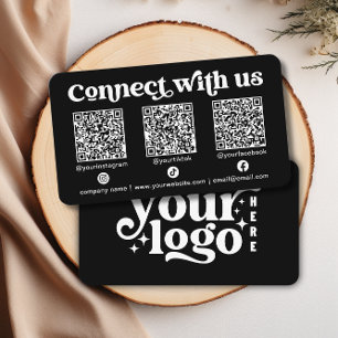 Contact met ons opnemen Social Media QR Black Busi Visitekaartje