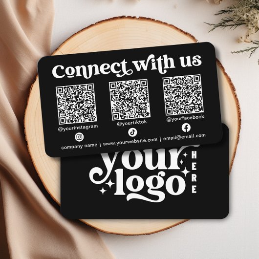 Contact met ons opnemen Social Media QR Black Busi Visitekaartje