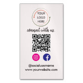 Contact met ons opnemen | Social media QR-code mod Magnetisch Visitekaartje (Voorkant Verticaal)