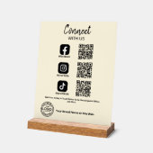 Contact met ons Social Media QR-code Acryl Bord (Hoek)