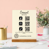 Contact met ons Social Media QR-code Acryl Bord (Huwelijk)