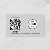 Contact met ons Social Media QR Code Black Busines Visitekaartje (Voorkant)