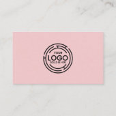 Contact met ons Social Media QR Code Roze Visitekaartje (Achterkant)