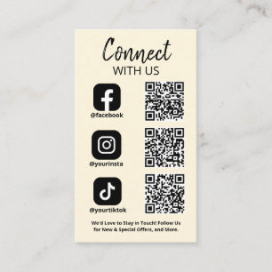 Contact met ons Social Media QR-code Visitekaartje