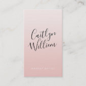 CONTACT modern chic  ombre blush roze zwart Visitekaartje (Voorkant)