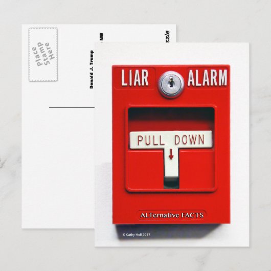 Contact opnemen met Donald J. Trump Fire Briefkaar Briefkaart (Voorkant / Achterkant)