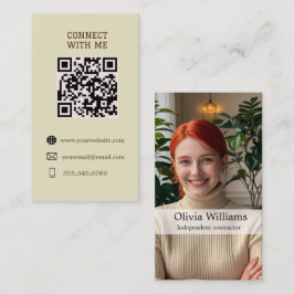 Contact opnemen met mij - Aangepaste QR Code Kaart Visitekaartje