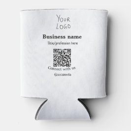 Contact opnemen met ons bedrijf logo QR social med Blikjeskoeler