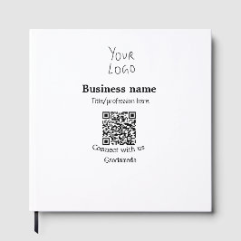 Contact opnemen met ons bedrijf logo QR social med Gastenboek
