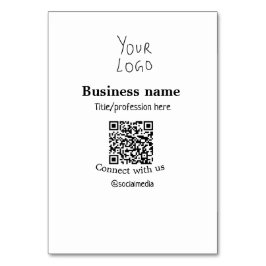 Contact opnemen met ons bedrijf logo QR social med Kaart