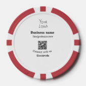 Contact opnemen met ons bedrijf logo QR social med Poker Chips (Voorkant)