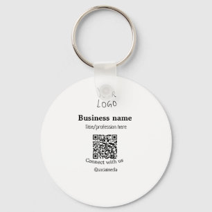 Contact opnemen met ons bedrijf logo QR social med Sleutelhanger