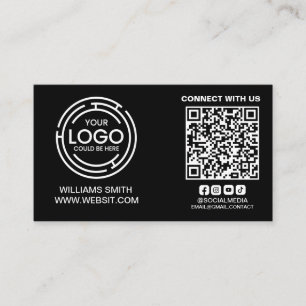 Contact opnemen met ons Social Media Qr Code Logo  Visitekaartje