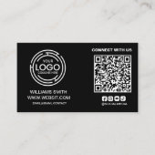 Contact opnemen met ons Social Media Qr Code Logo  Visitekaartje (Voorkant)