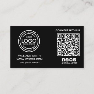 Contact opnemen met ons Social Media Qr Code Logo  Visitekaartje