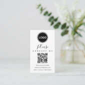 Contact opnemen | QR-code Modern Visitekaartje (Staand voorkant)