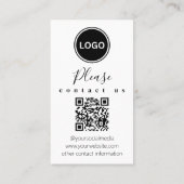 Contact opnemen | QR-code Modern Visitekaartje (Achterkant)
