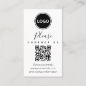 Contact opnemen | QR-code Modern Visitekaartje (Voorkant)