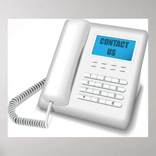 Contact opnemen Telefoon Poster (Voorkant)