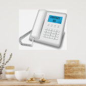 Contact opnemen Telefoon Poster (Keuken)