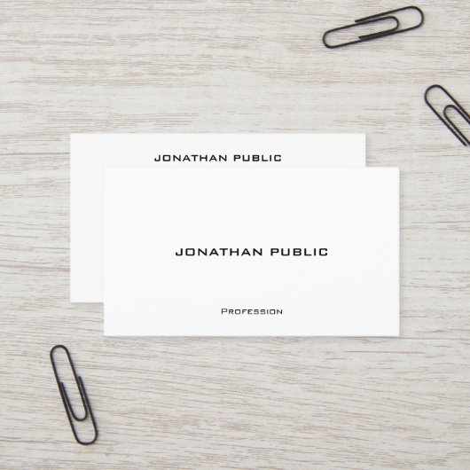 Contact With Us Modern Minimalist Template Elegant Visitekaartje (Voorkant / Achterkant in situ)