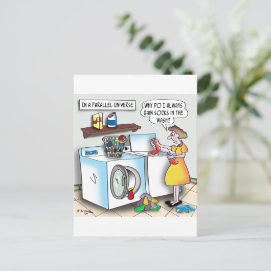 Contactdozen in een parallel universum briefkaart (Staand voorkant)