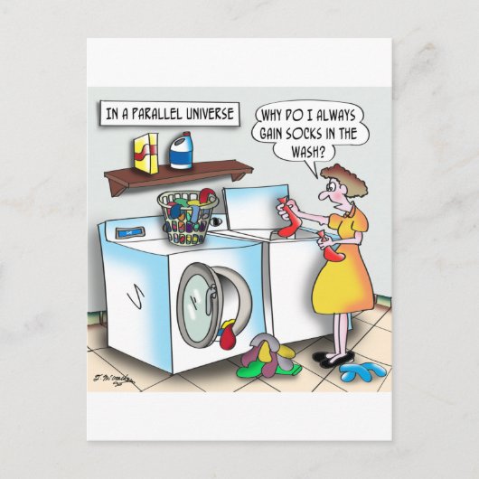 Contactdozen in een parallel universum briefkaart (Voorkant)