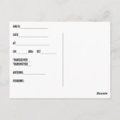 Contacten tussen Amateur Ham Radio QSL-kaartoperat Briefkaart (Achterkant)