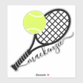 Contacten van het Manuscript van Tennis Ball Racke Sticker (Vel)