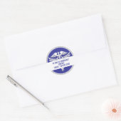 Contacten voor medische noodgevallen | Personalise Ronde Sticker (Envelop)