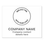 Contactgegevens bedrijfsnaam bedrijf Logo bedrijf Rubberstempel (Afrduk)