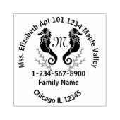 Contactgegevens bij Seahorse Laurel Crest Beach Ho Rubberstempel (Afrduk)