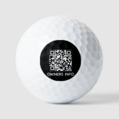 Contactgegevens eigenaar aangepaste QR-code en tek Golfballen (Voorkant)