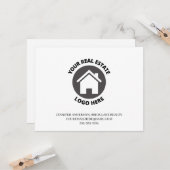 Contactgegevens Je Logo onroerend goed hier Kaart (Voorkant / Achterkant in situ)