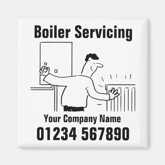 Contactgegevens ketel onderhoud magneet (Voorkant)