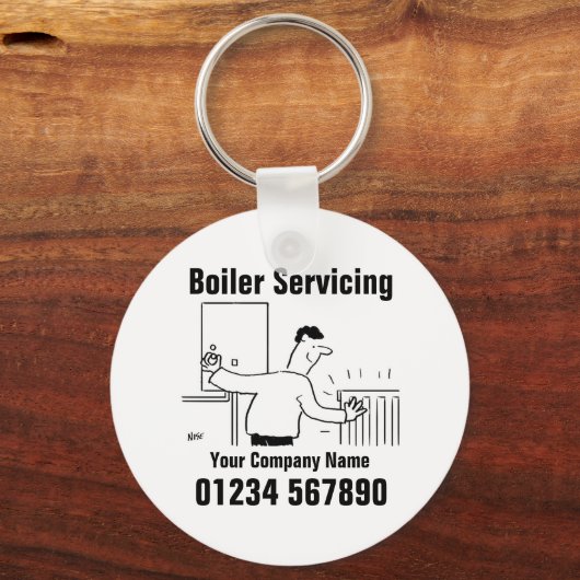 Contactgegevens ketel onderhoud sleutelhanger (Achterkant)