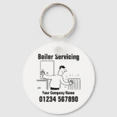 Contactgegevens ketel onderhoud sleutelhanger (Achterkant)