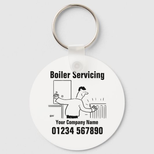 Contactgegevens ketel onderhoud sleutelhanger (Achterkant)