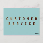 Contactgegevens klantenservice briefkaart (Achterkant)